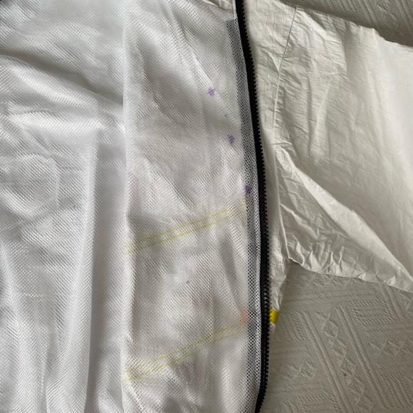 Forever 21- Exclusive Rainbow White Full Zip up crop Jacket. - Picture 9 of 11